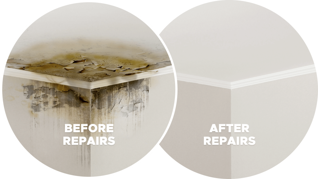 Before and after photographs showing examples of tenancy deposit repairs for CEL Solicitors.